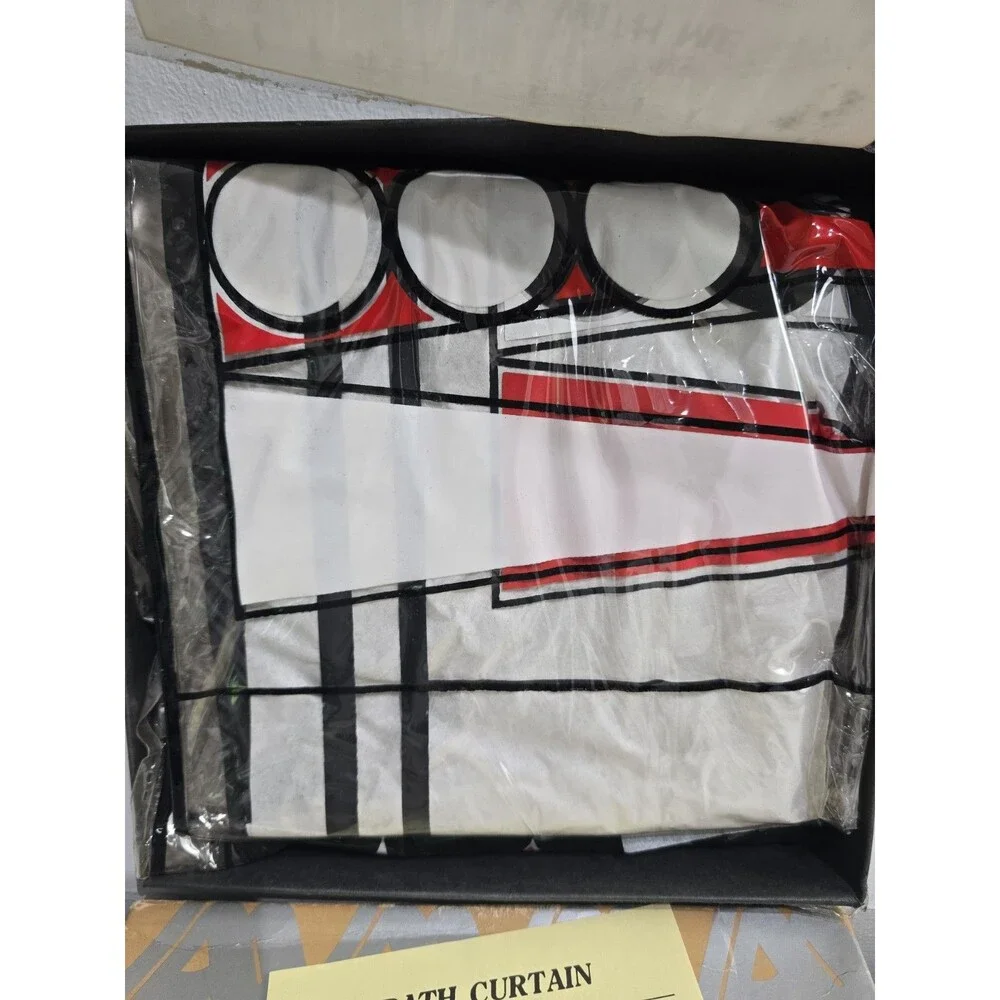Vintage Shower Curtain New Backgammon USA Made Come Play With Me Original Box